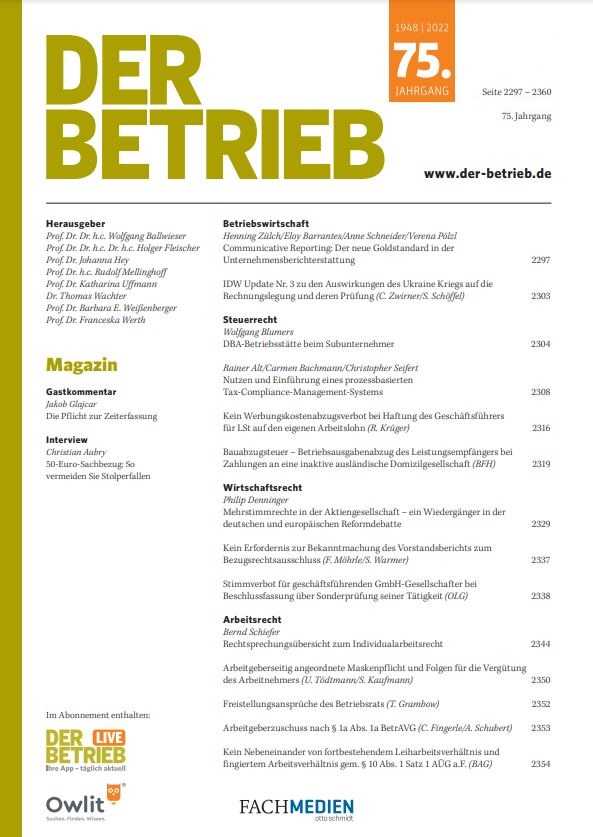 DER BETRIEB Studentenabo DER BETRIEB Studentenabo